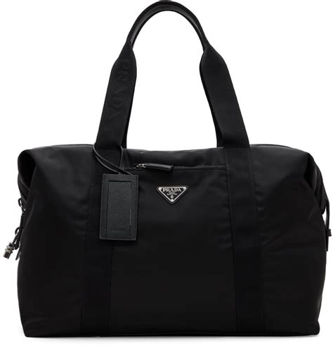 prada re nylon duffle bag|Prada nylon leather bag.